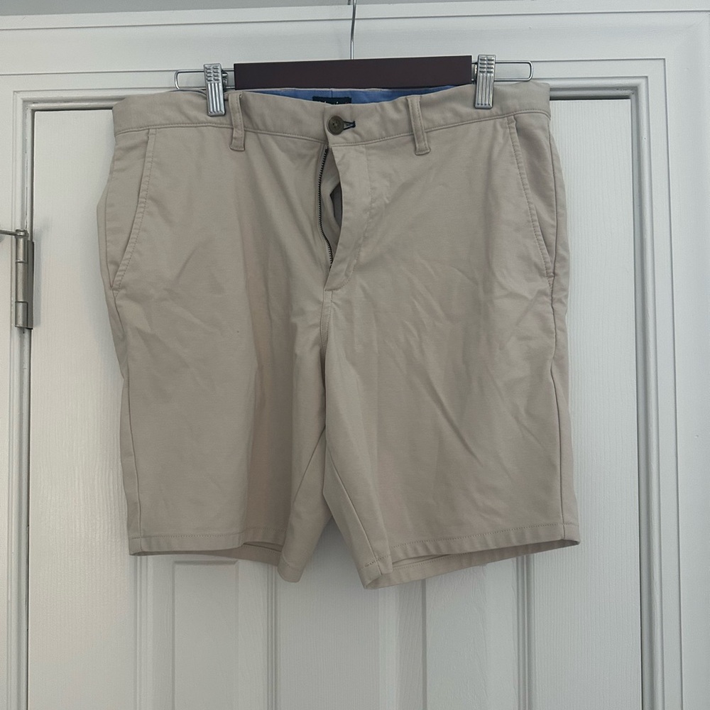 johnnie-O Classic Tan Flat Front Shorts